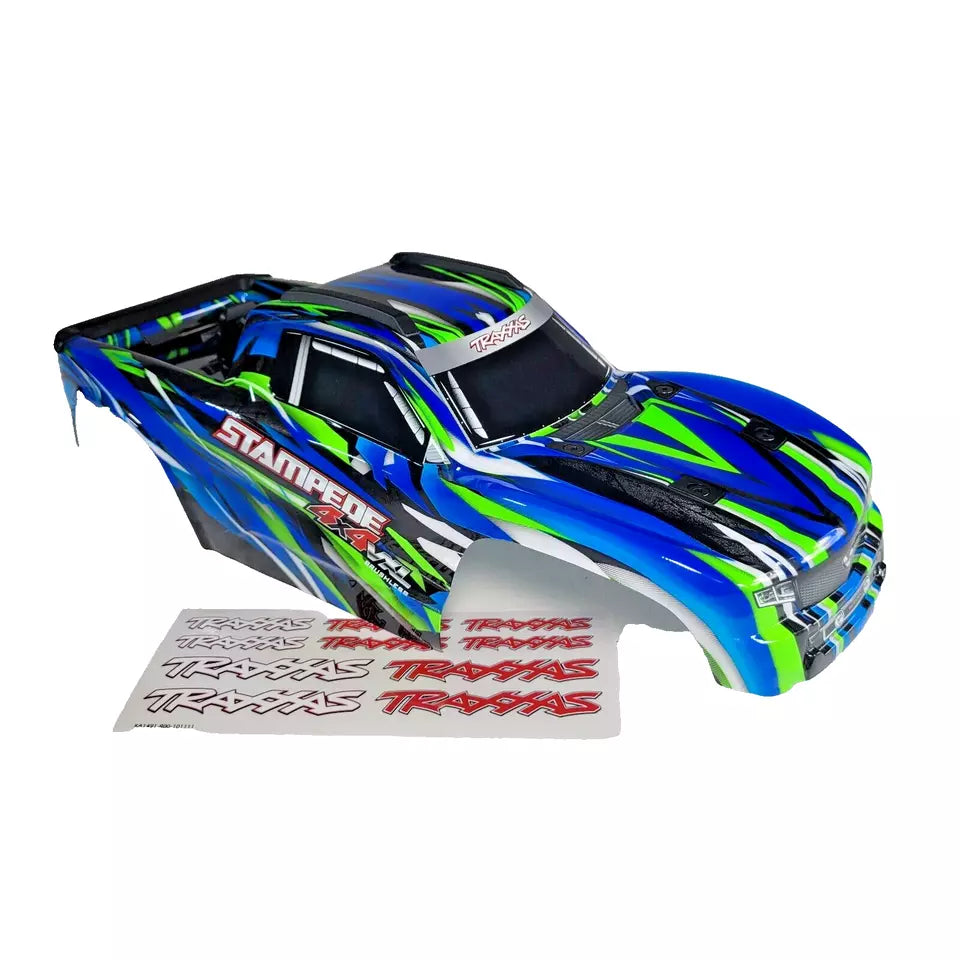 Fits Traxxas Stampede 4X4 VXL V2 Blue Green Body Clip-Less Support Mount Hoss