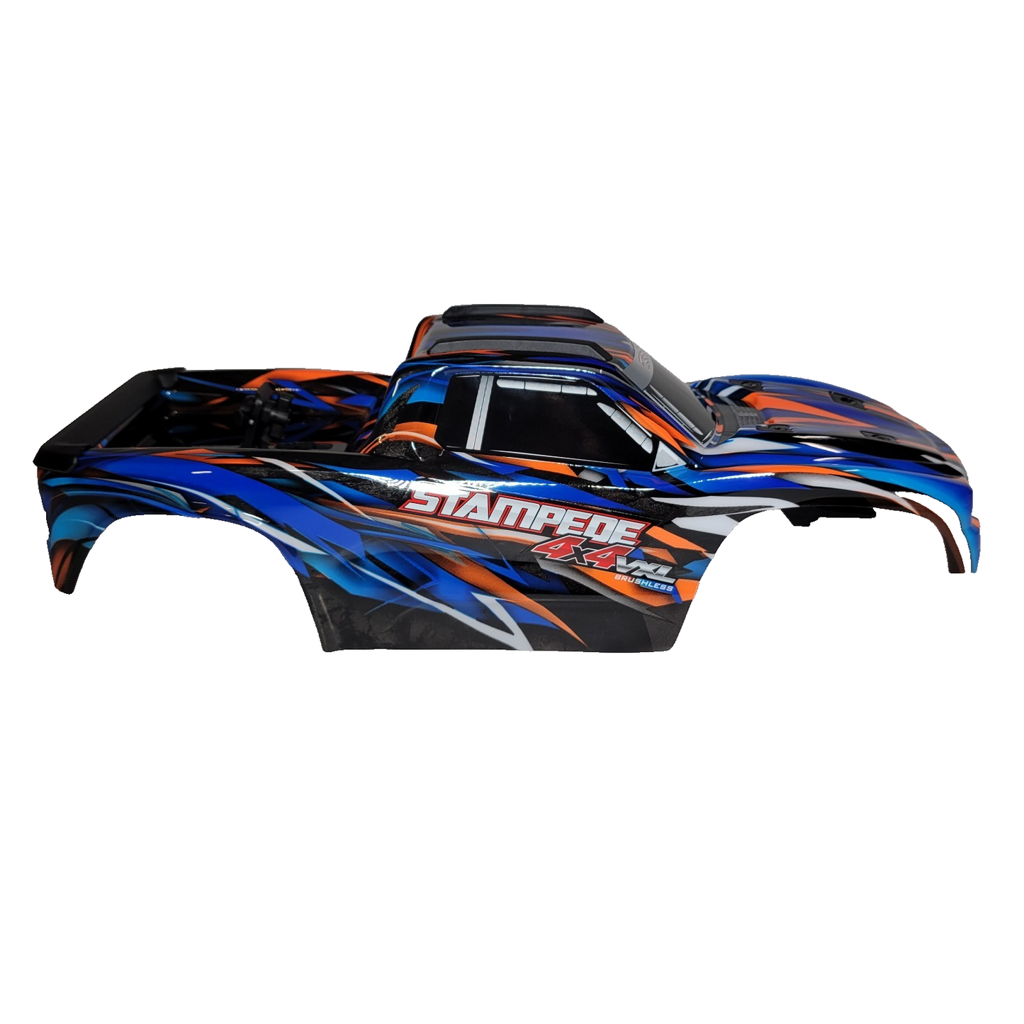 Fits Traxxas Stampede 4X4 VXL V2  Orange Blue Body Clip-Less Support Mount Hoss