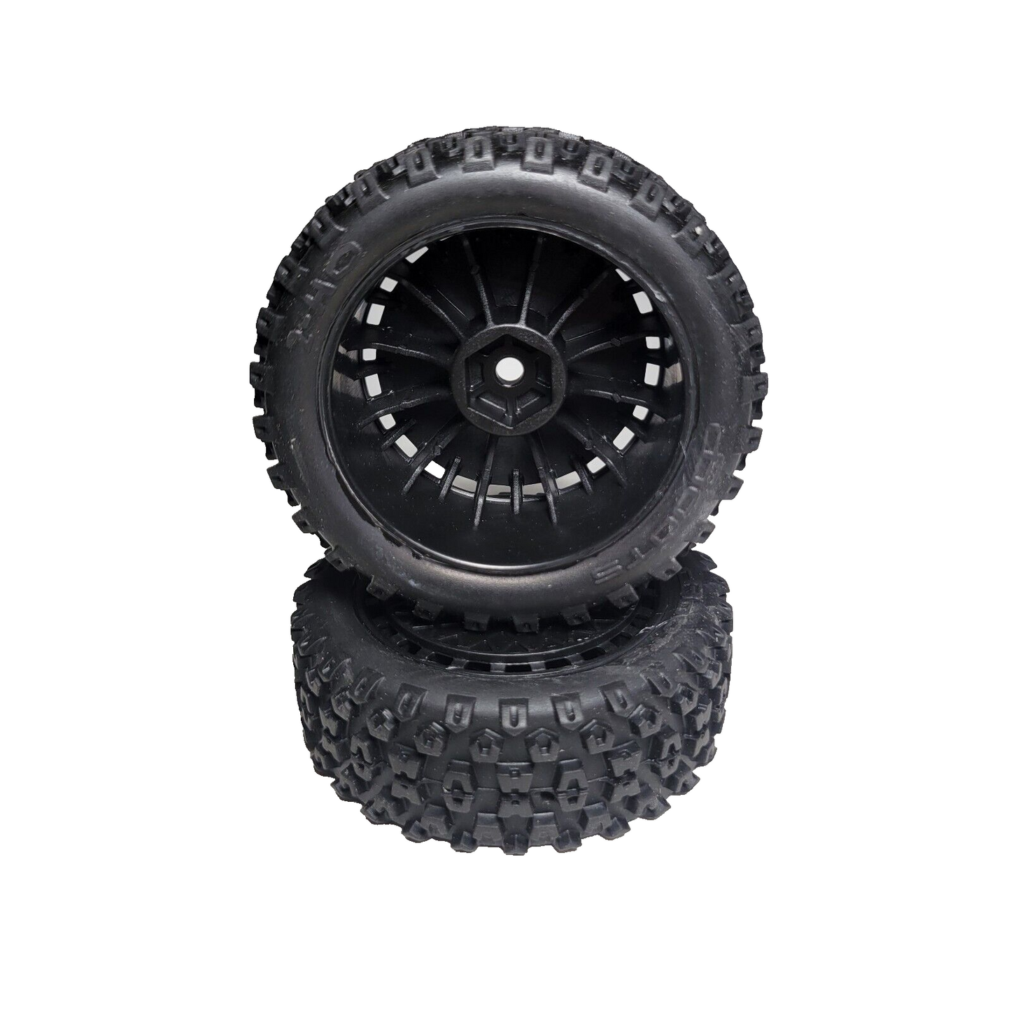 Arrma Typhon Grom 1/18th Tires Dboots  '2-HO' & Black 12mm Wheels ARA550114