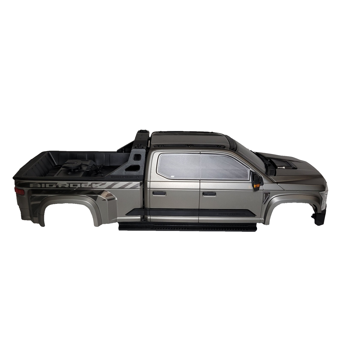 Arrma Big Rock 6s Body Gunmetal Factory Painted Deacled Complete Mirrors Cage