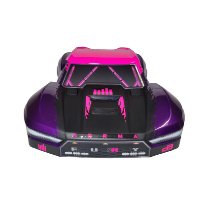 Arrma Fury 223s Body Factory Painted Pink Clipless Skid Plate Battery Door Tray