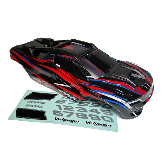 Fits Traxxas Mini XRT Clipless Body Factory Painted Red Black Decals