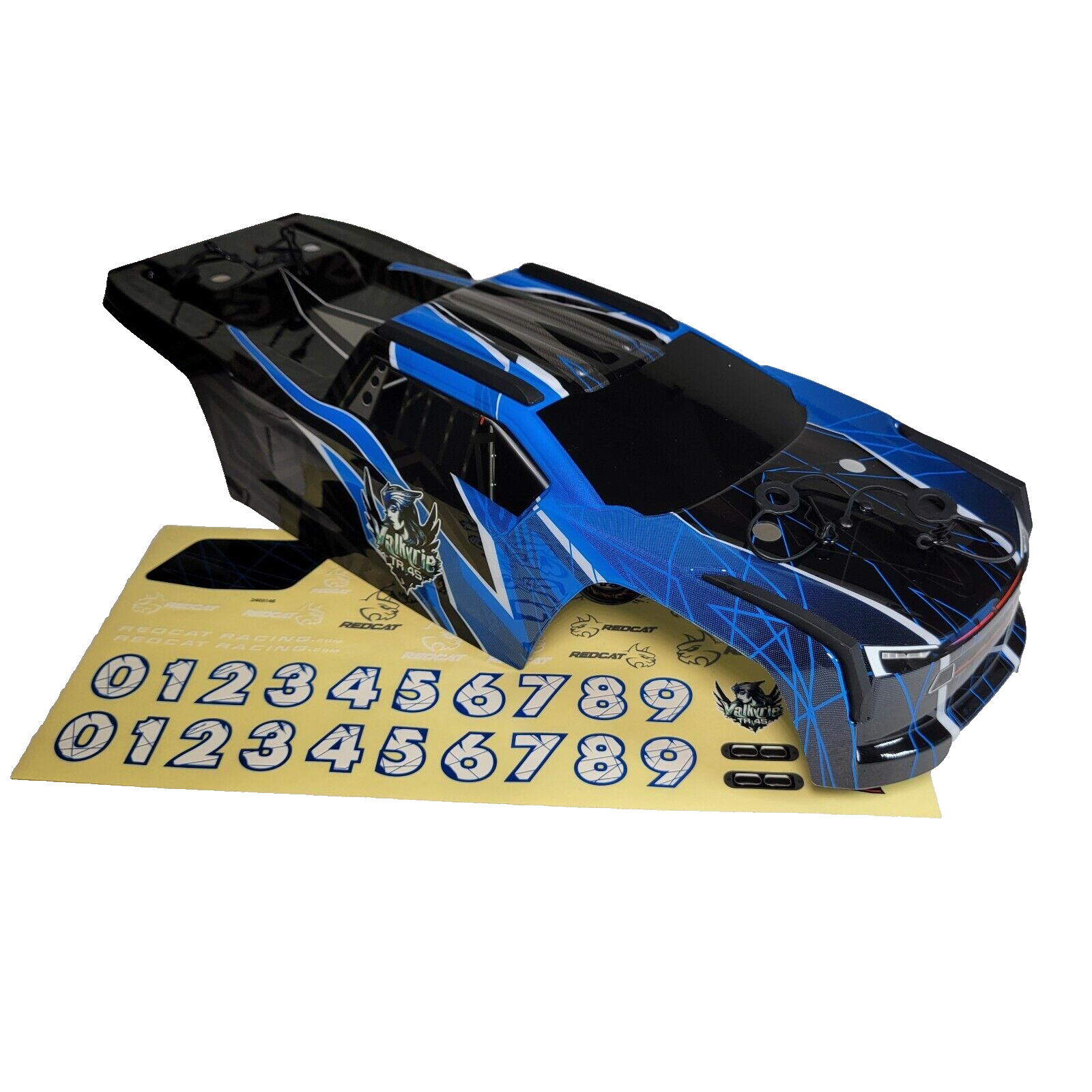 Redcat Valkyrie TR Body Factory Painted Blue Black White Decals & Pins RER32485