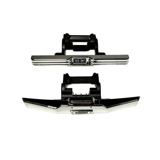 Fits Traxxas Trx-4MT F150 Bumpers Chrome & Mounts Fits K10 Monster Truck 1/18th
