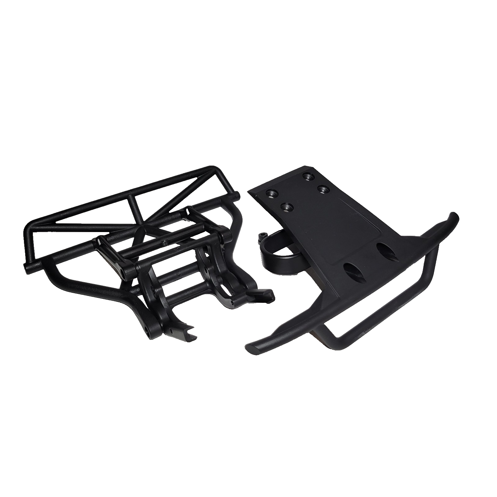 Fits Traxxas Slash 2wd VX3 Front & Rear Bumpers & Mounts Black 6951 / 5836