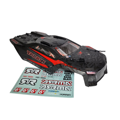 Arrma Talion 6s EXB V6 Body Factory Painted Black Red Decaled ARA-3406