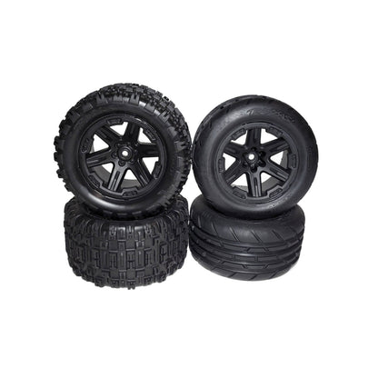 Fits Traxxas Rustler VX3 2wd Front Rear Sledgehammer Tires & 2.8 12mm Wheels XL5