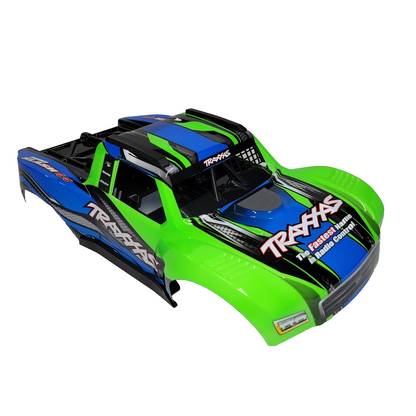 Fits Traxxas Mini Slash Clipless Body Factory Painted Green Blue & Interior