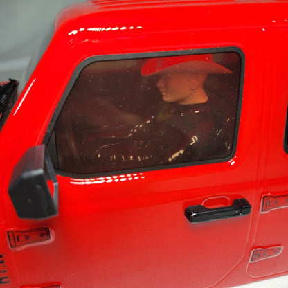 Axial SCX10 iii Jeep JT Gladiator Red Body w/ Interior Roll Cage & LED Lights