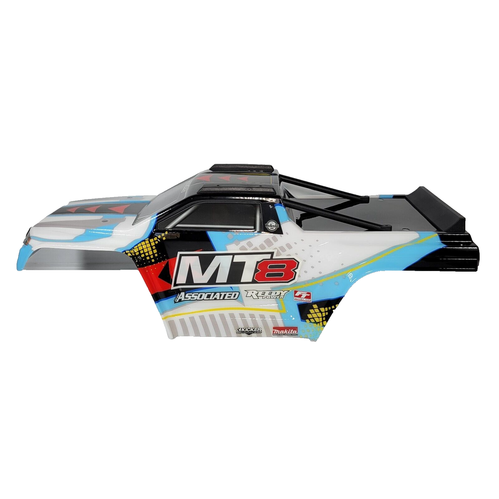 Team Associated Rival MT8 Pre-Painted Blue White Body Set w/ Decals ASC25921