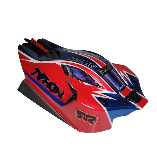 Arrma Typhon 223s BLX V4 Clipless Body Factory Painted Red Black Blue 1/8th