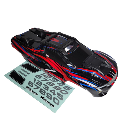 Fits Traxxas Mini XRT NEW Clipless Body Factory Painted Red Black Blue Decals