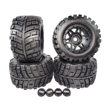 Team Associated RIVAL MT8 Tires and 17mm Wheels Pre-Mounted Front & Rear (4) Set