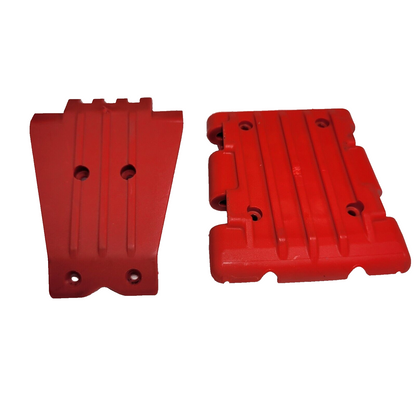 Arrma Quake Front & Rear Skid Plates Bumpers Red Mount Battery Door Tray /Gorgon