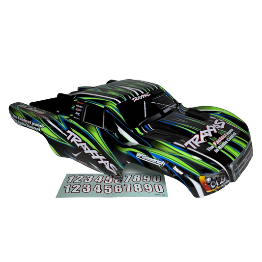 Fits Traxxas Slash 4x4 VXL HD Green Black Body Clipless Mounts 4wd 2wd BL2s XL5