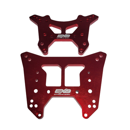 Arrma Kraton 6s EXB Shock Towers Red CNC T-6 Aluminum Front/Rear / BLX Notorious