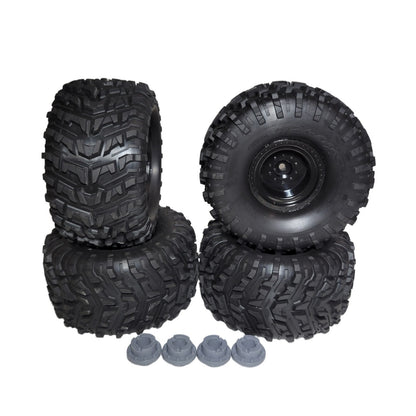 Fits Traxxas Stampede 4x4 VX3 Tires Talon MXT & Black 12mm Wheels 2.8" Glued