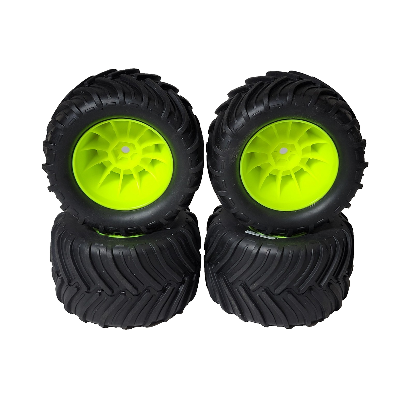 Arrma Gorgon Grom 1/16th Tires dBoots Chevron MT & 12mm Green Wheels Quake Grom