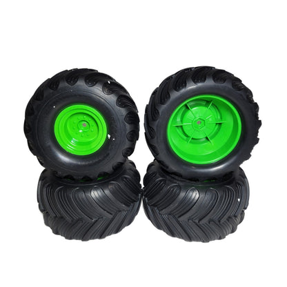 Fits Traxxas Stampede XL5 Tires & Green Wheels VXL 2wd Monster Truck 12mm Hubs