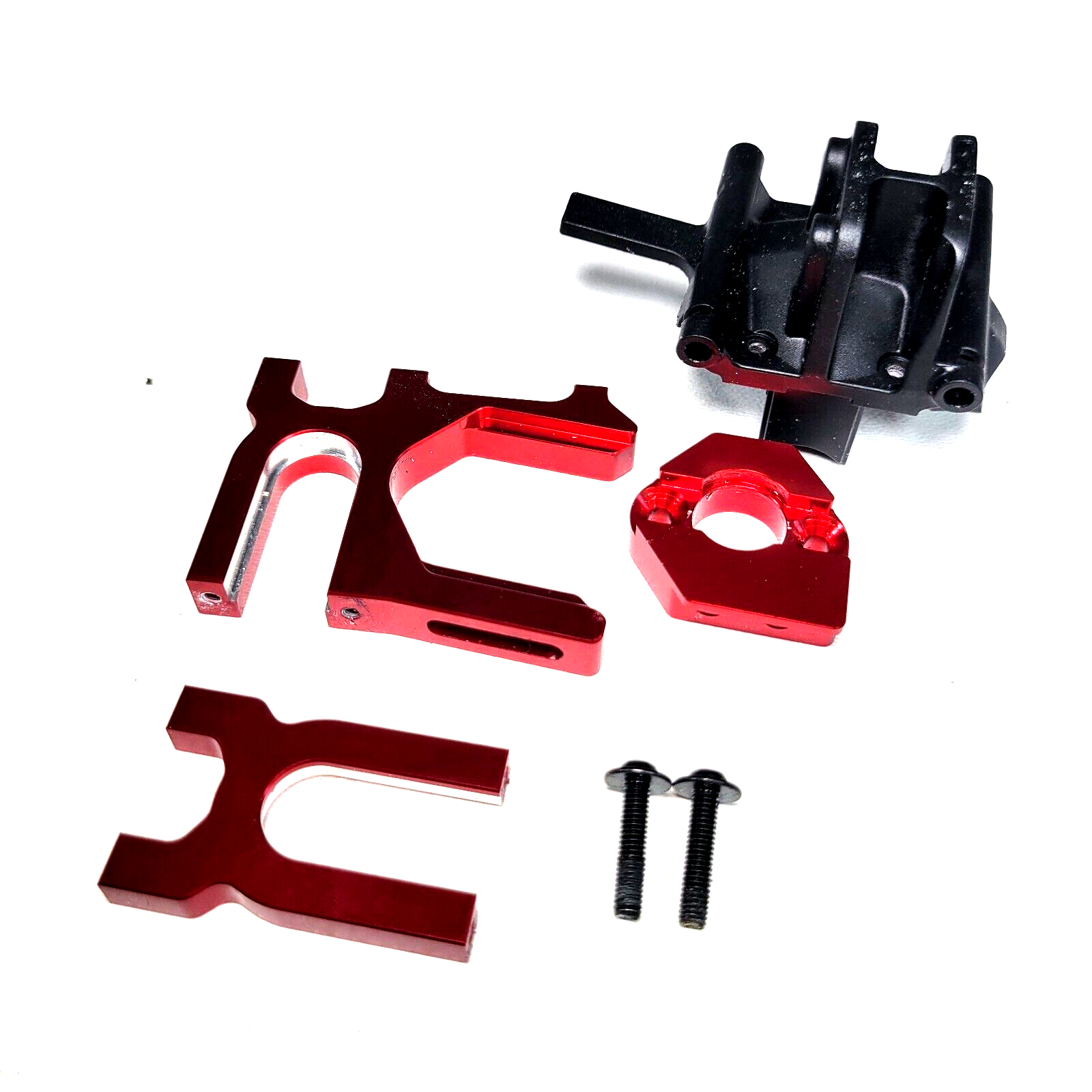 Arrma Kraton 6s EXB Red Aluminum Sliding Motor Mount & Center Diff Holder Cover