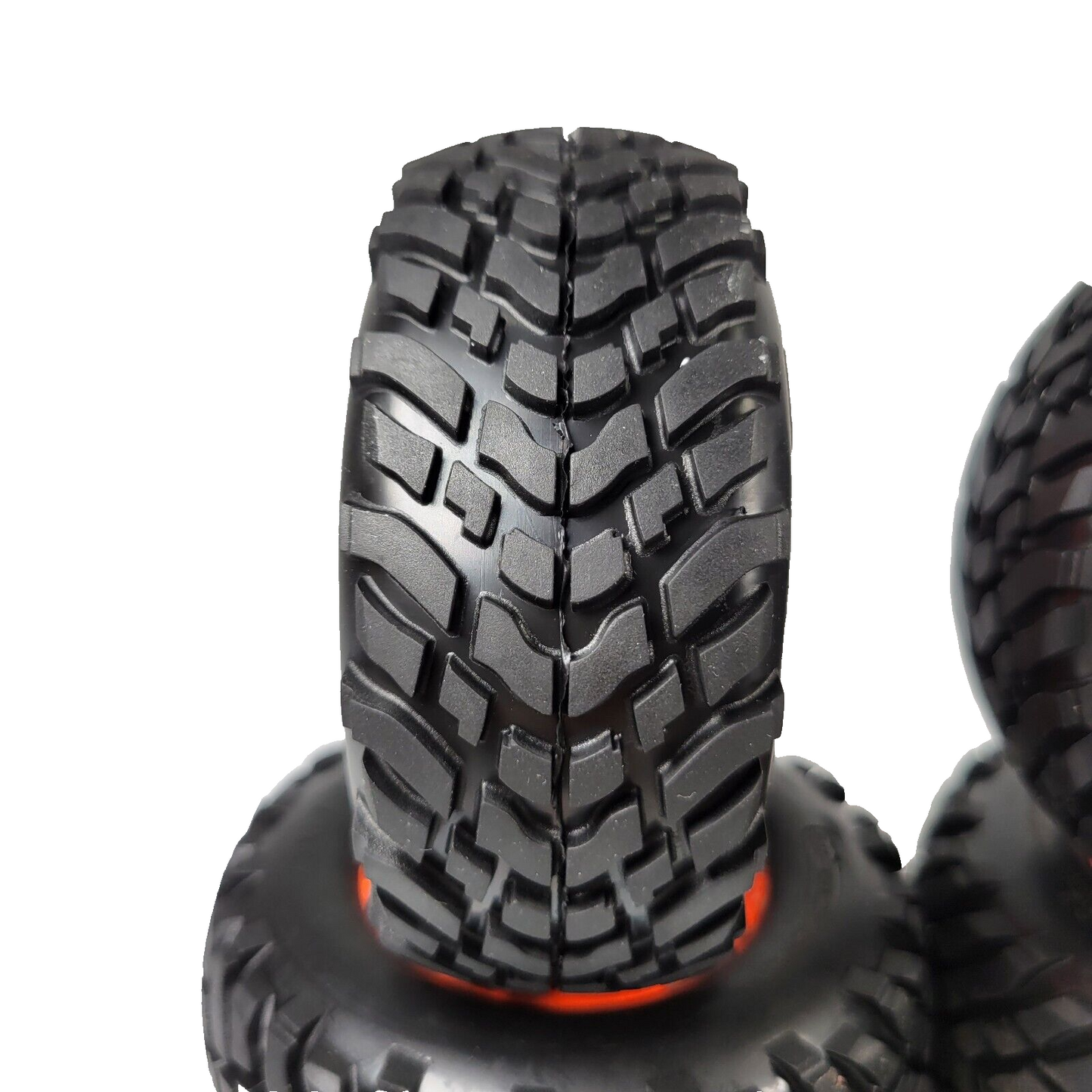 Fits Traxxas Slash 4x4 VXL Spec Tires & 12mm Orange Wheels SCT 4wd Bl-2s XL-5