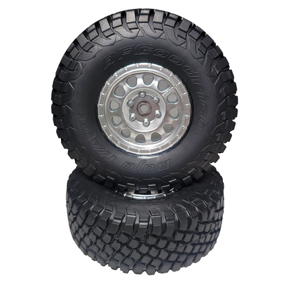 Losi Baja Rey 2.0 Tires BFG KR3 & 12mm Hex Silver Wheels Mounted LOS43056