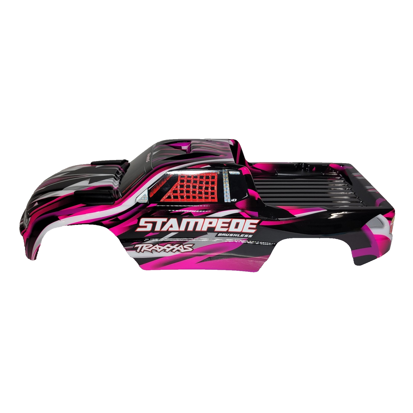 Fits Traxxas Stampede 2wd BL2s Clipless Body Shell Pink Black Factory Painted