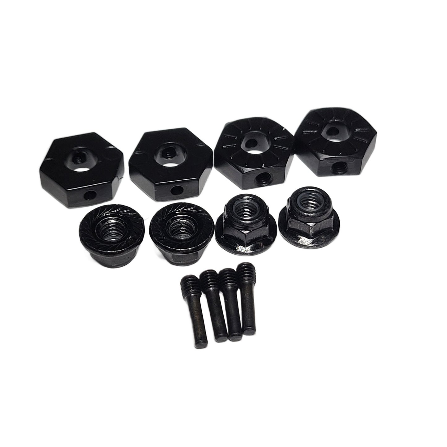 Axial SCX10 iii Coyote 12mm Wheel Hexes Aluminum Nuts & Pins Hex Hub