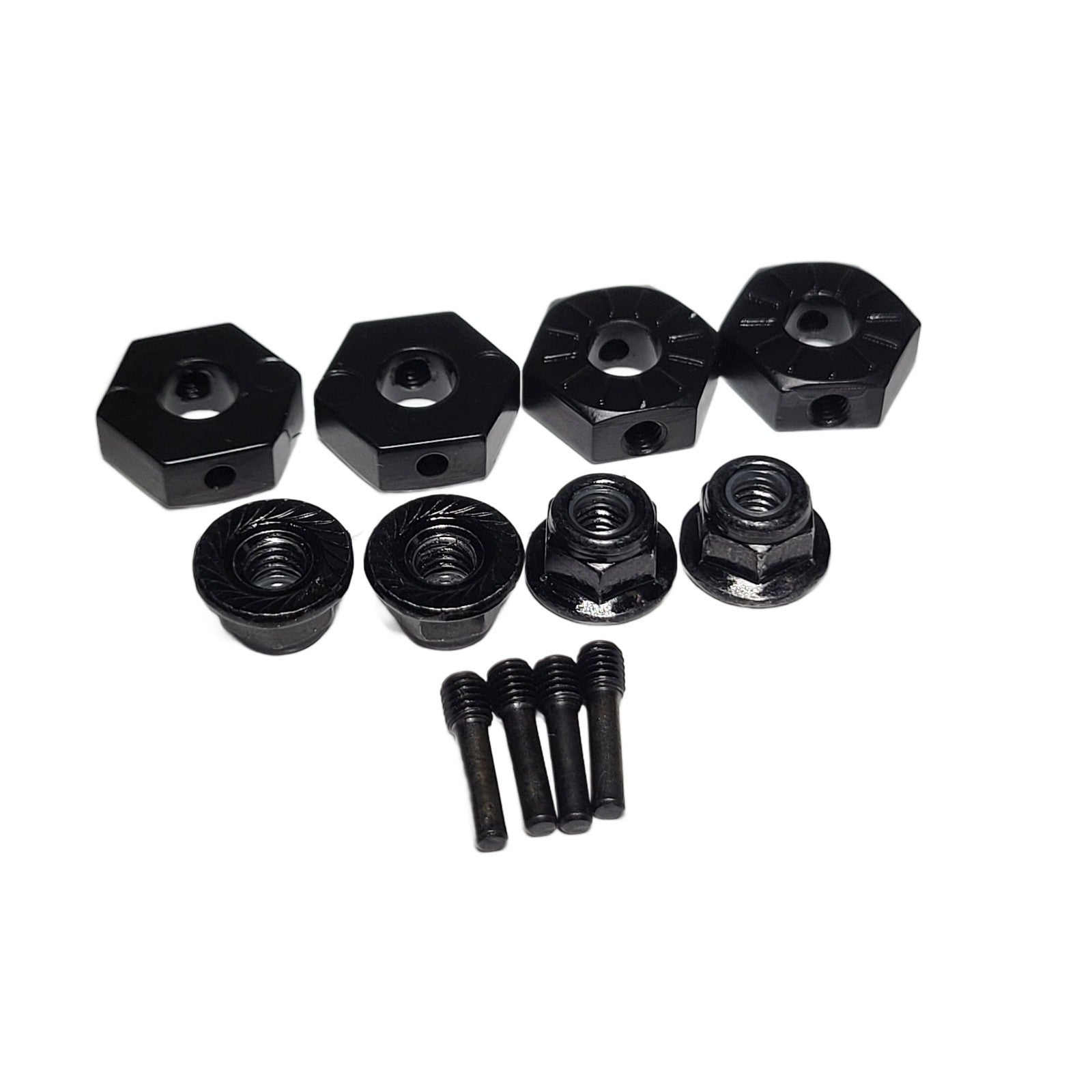 Axial SCX10 iii Coyote 12mm Wheel Hexes Aluminum Nuts & Pins Hex Hub