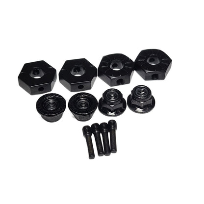 Axial SCX10 iii Coyote 12mm Wheel Hexes Aluminum Nuts & Pins Hex Hub