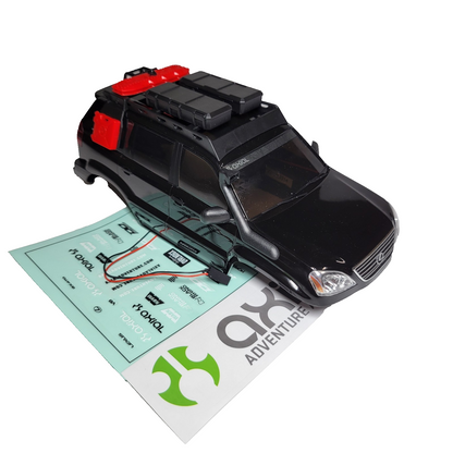 Axial SCX24 Lexus GX 470 Body Factory Painted Black With Decals & Led Lights