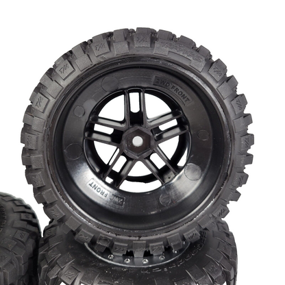 Fits Traxxas Slash VXL 2wd Tires & 12mm Wheels Black Silver XL-5 BF GoodRich