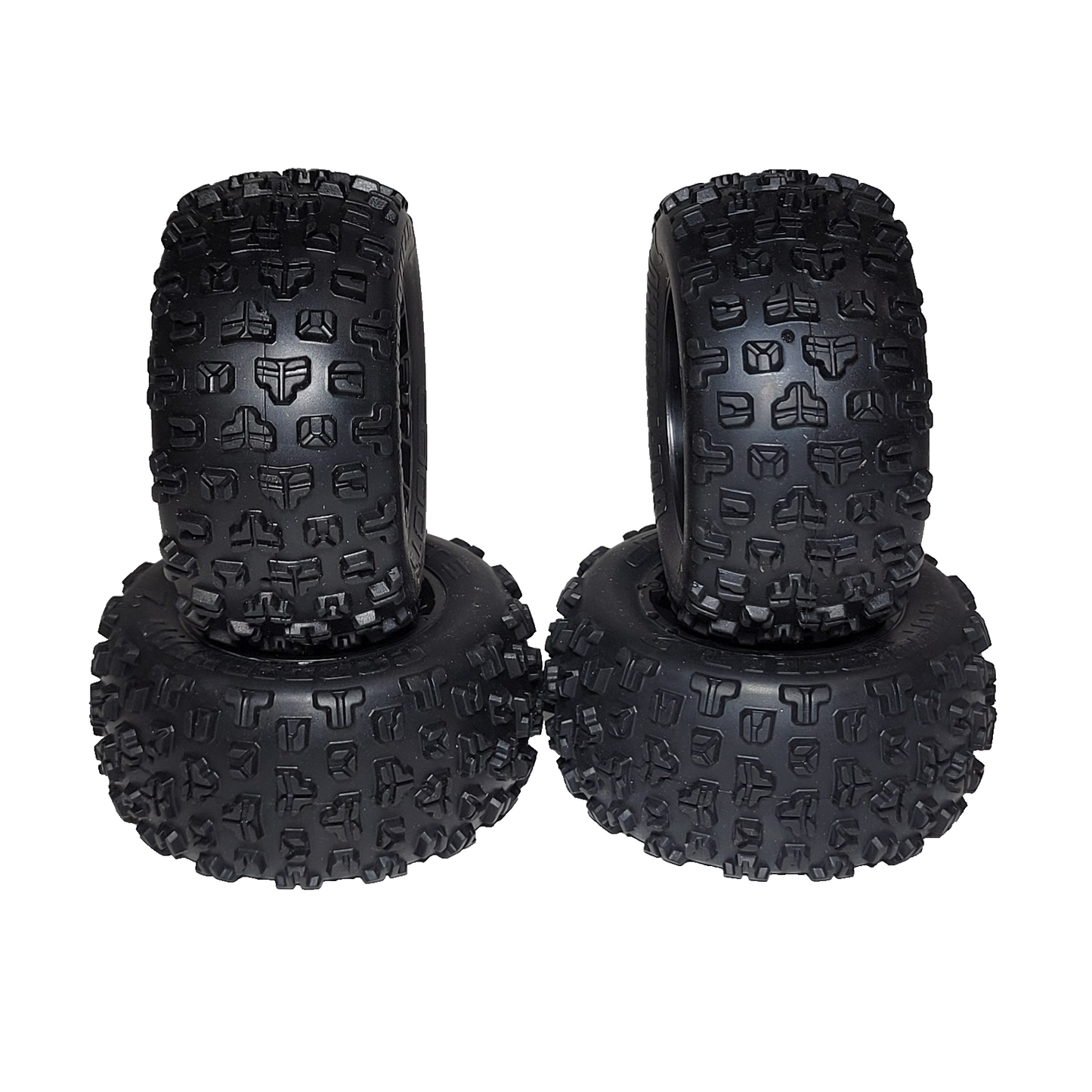 Arrma Mini Kraton 1/16th Tires Dboots Copperhead 2 & Black 12mm Wheels (4 Tires)