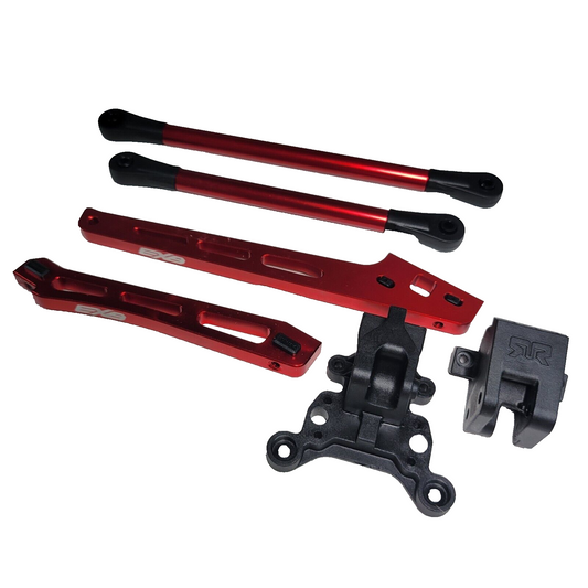 Arrma Kraton 6s EXB Chassis Braces / Supports Red Aluminum V2 & Mounts