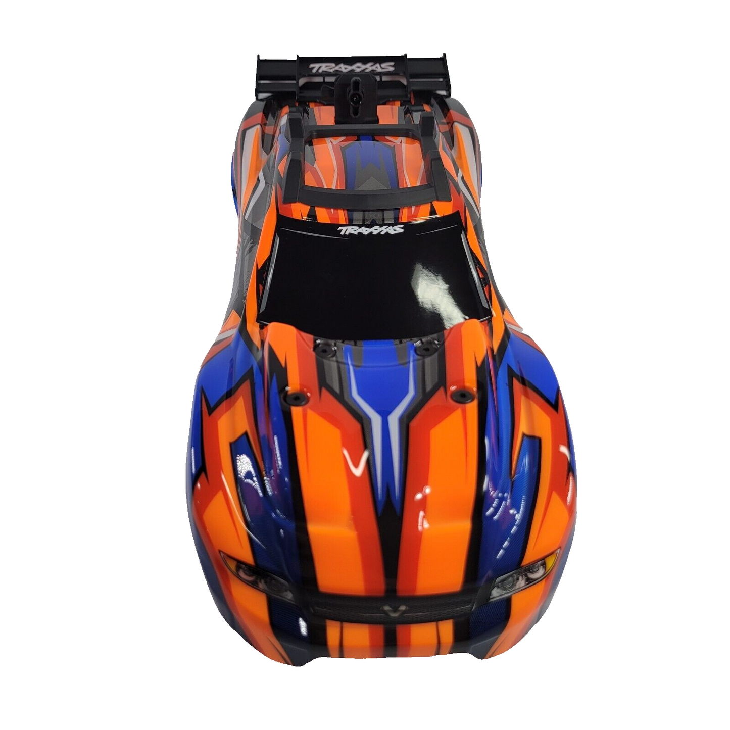 Fits Traxxas Rustler 4X4 VXL Orange Blue Body Factory Clip-Less Mount Decals