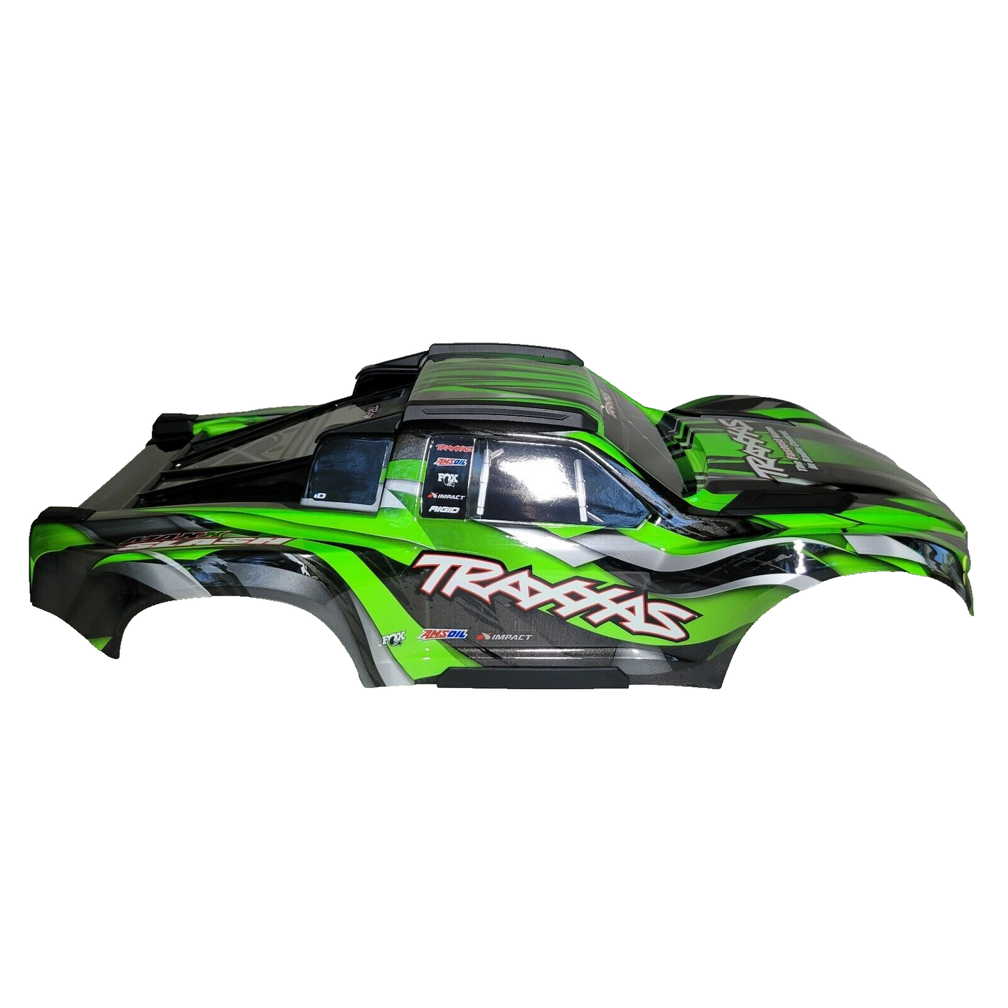 Fits Traxxas Maxx Slash Body Green Black Clipless Factory Painted Decals 10211