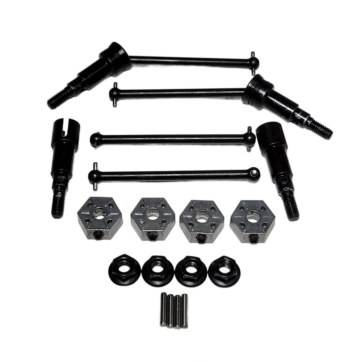 Arrma Gorgon Grom Metal Driveshafts Axles Dogbone Stub Axle CVD Hexes Quake 1/16