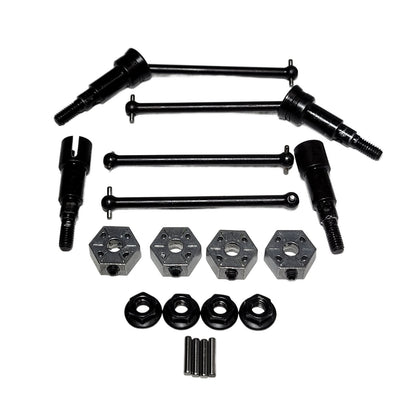 Arrma Gorgon Grom Metal Driveshafts Axles Dogbone Stub Axle CVD Hexes Quake 1/16