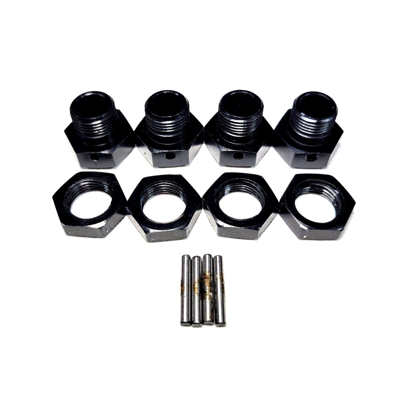 Arrma Fireteam 6s BLX 17mm Hex Hubs & Wheel Nuts Black Adapters / Pins ARA311117