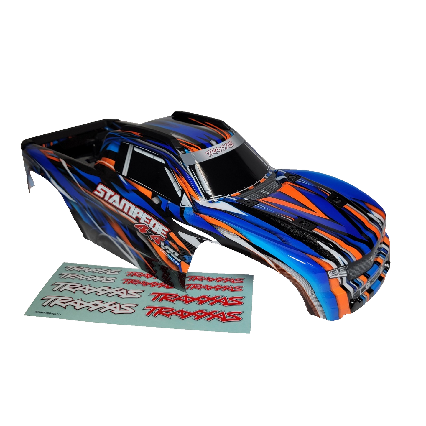 Fits Traxxas Stampede 4X4 VXL V2  Orange Blue Body Clip-Less Support Mount Hoss