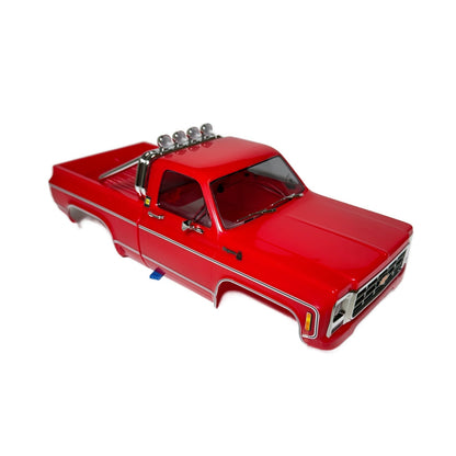 Fits Traxxas Trx-4m High Trail K10 Red Body Factory Painted & Led Lights 1/18