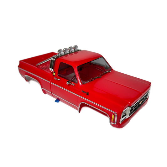Fits Traxxas Trx-4m High Trail K10 Red Body Factory Painted & Led Lights 1/18