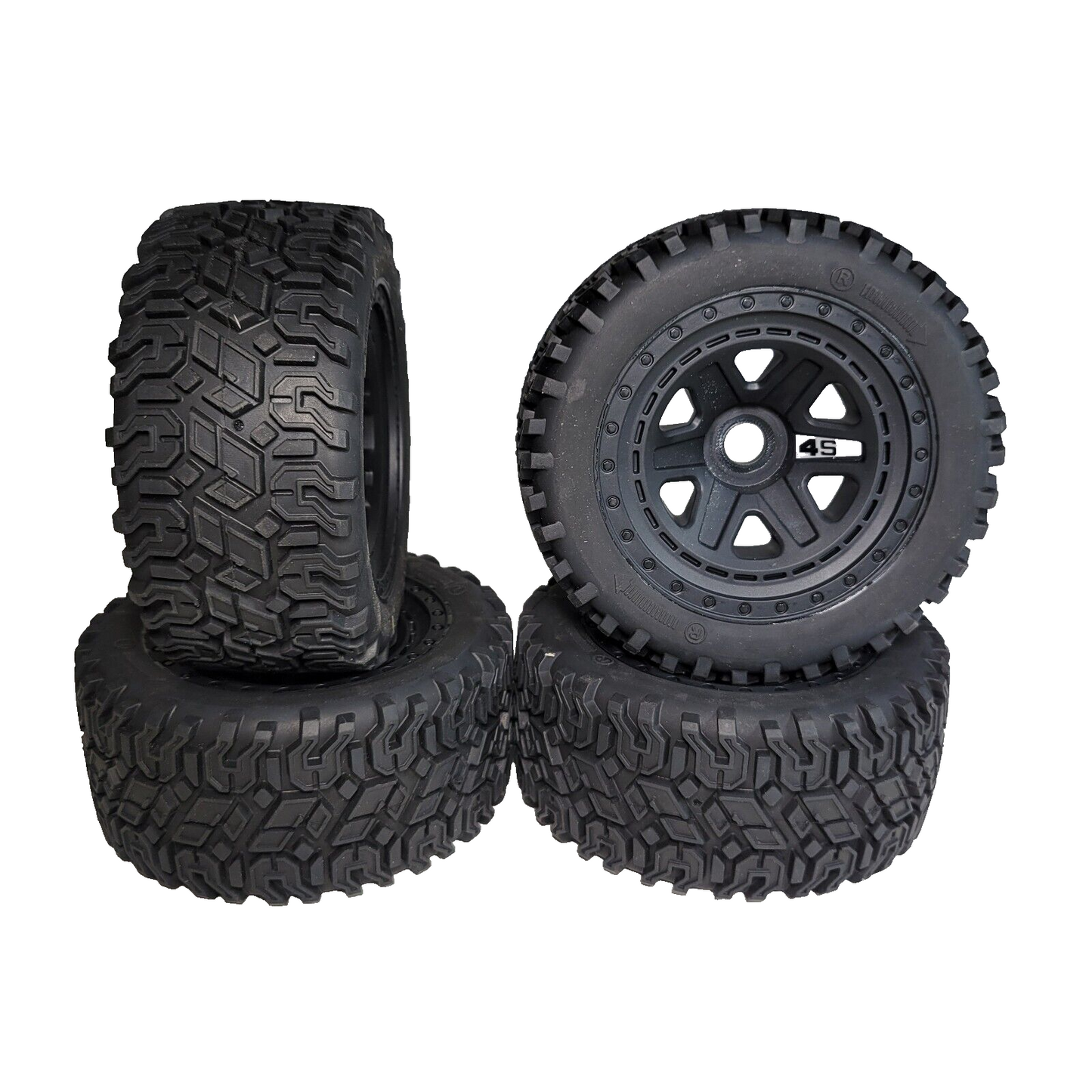 Redcat Valkyrie TR Truggy Tires & 17mm Wheels Pre-Glued Mounted Front & Rear