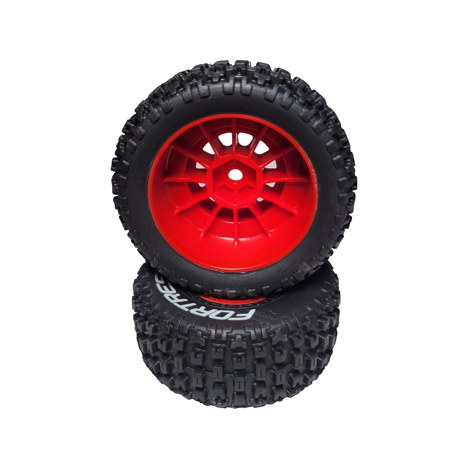 Arrma Mojave Grom 1/18th Tires Dboots Fortress & Red 12mm Wheels ARA550116