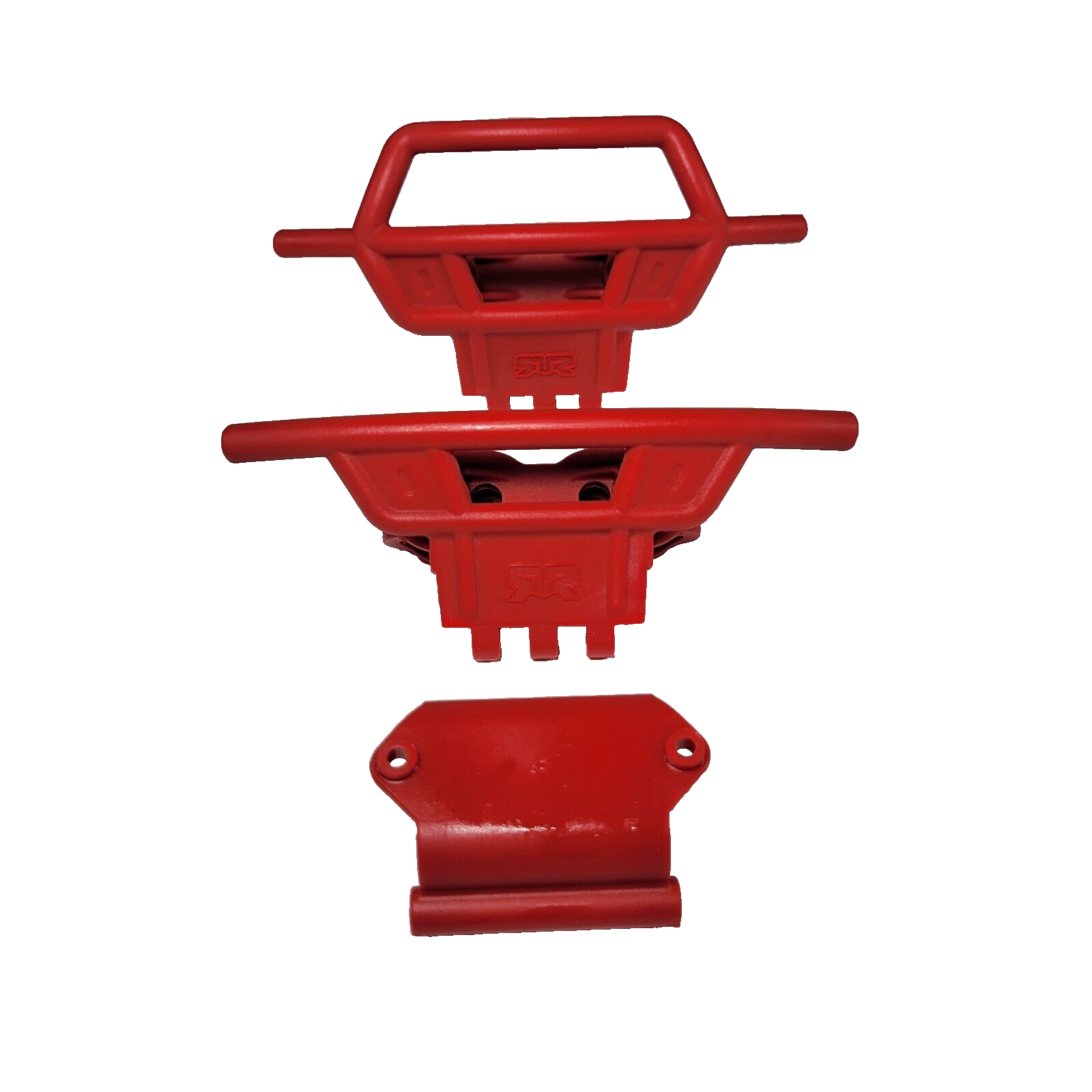 Arrma Quake Front & Rear Skid Plates Bumpers Red Mount Battery Door Tray /Gorgon