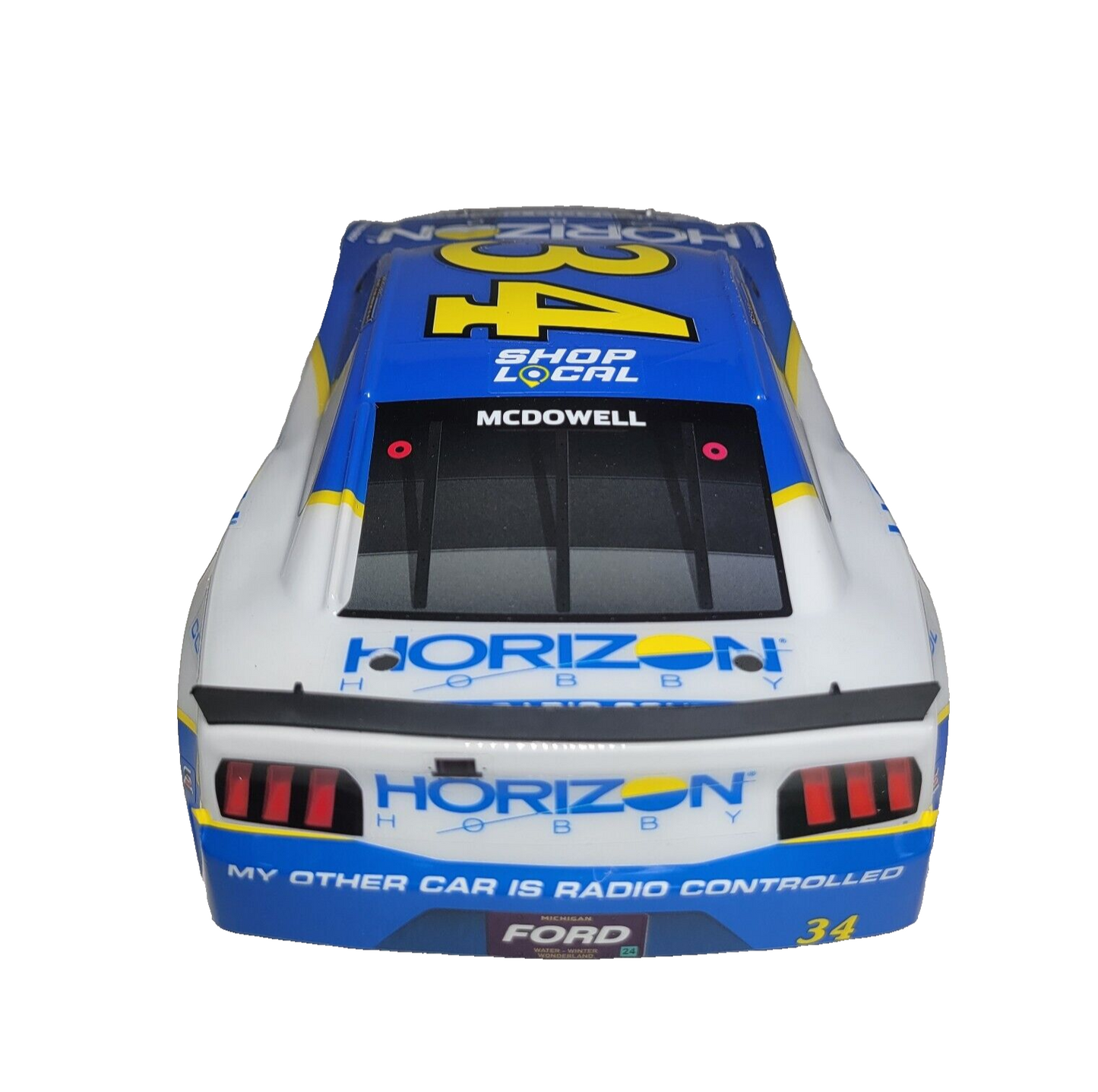 Losi Nascar Grom Body Factory Painted Blue Yellow McDowell # 34 Horizon Decals