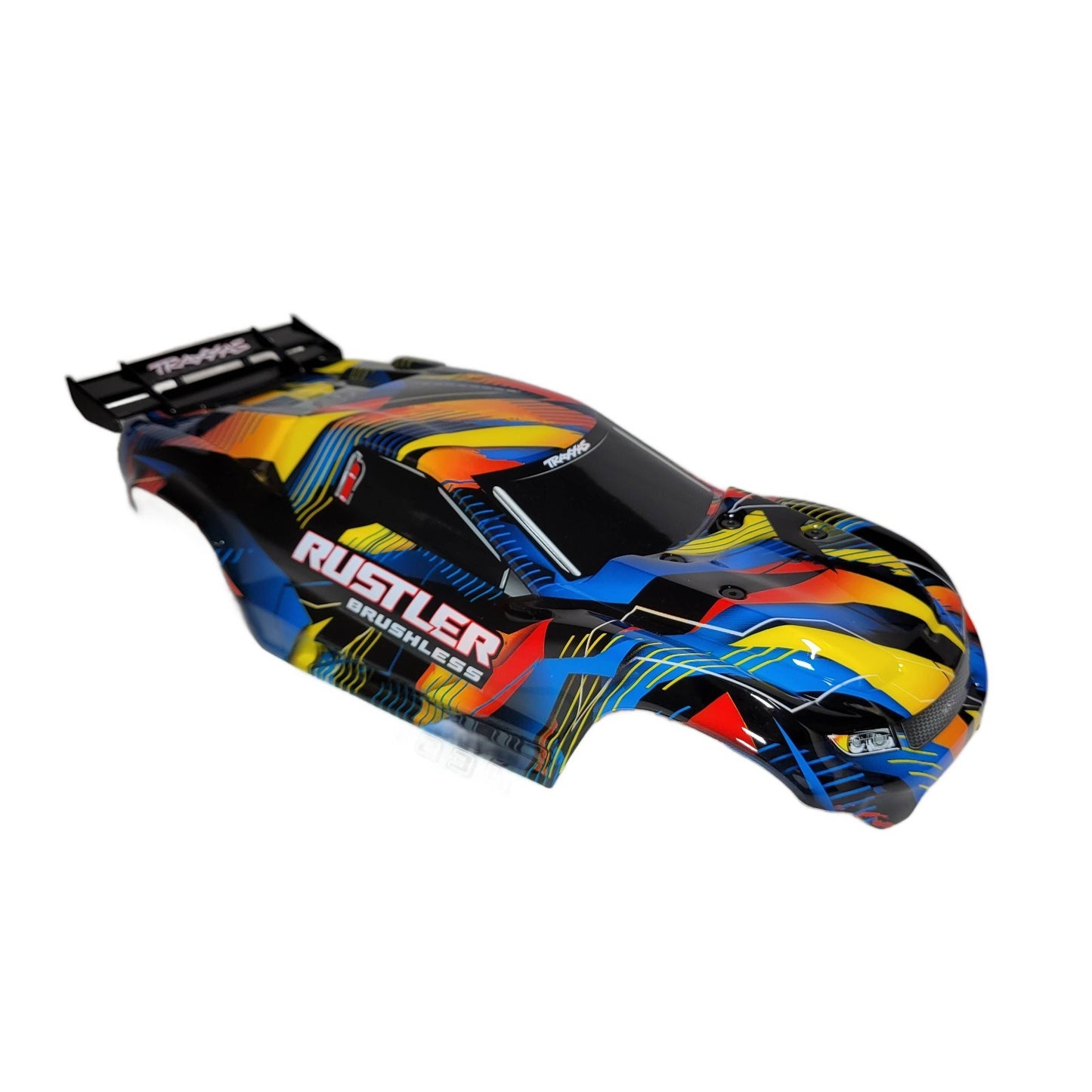 Fits Traxxas Rustler VX3 2wd Clipless Body Factory Painted Blue Black Yellow