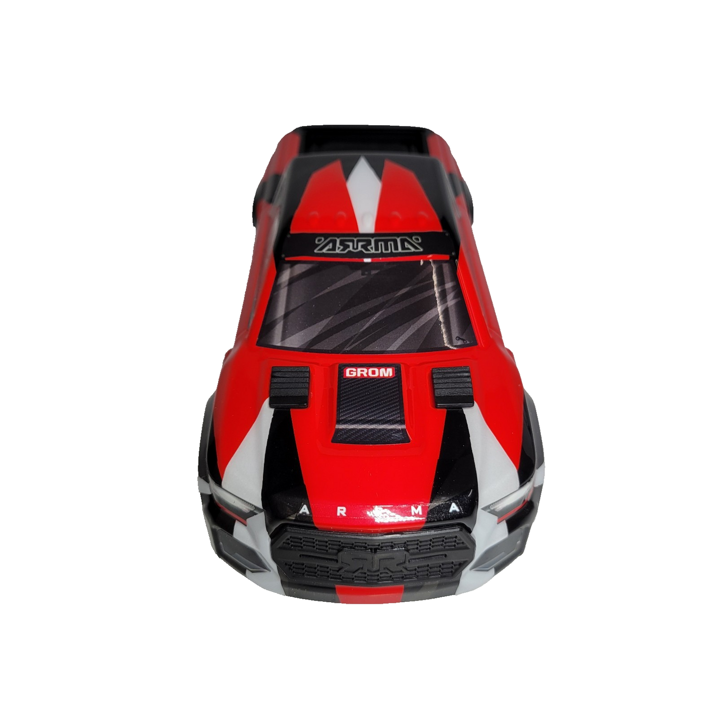 Arrma Granite Grom 1/18th Body Factory Painted Red White Black With Clip System