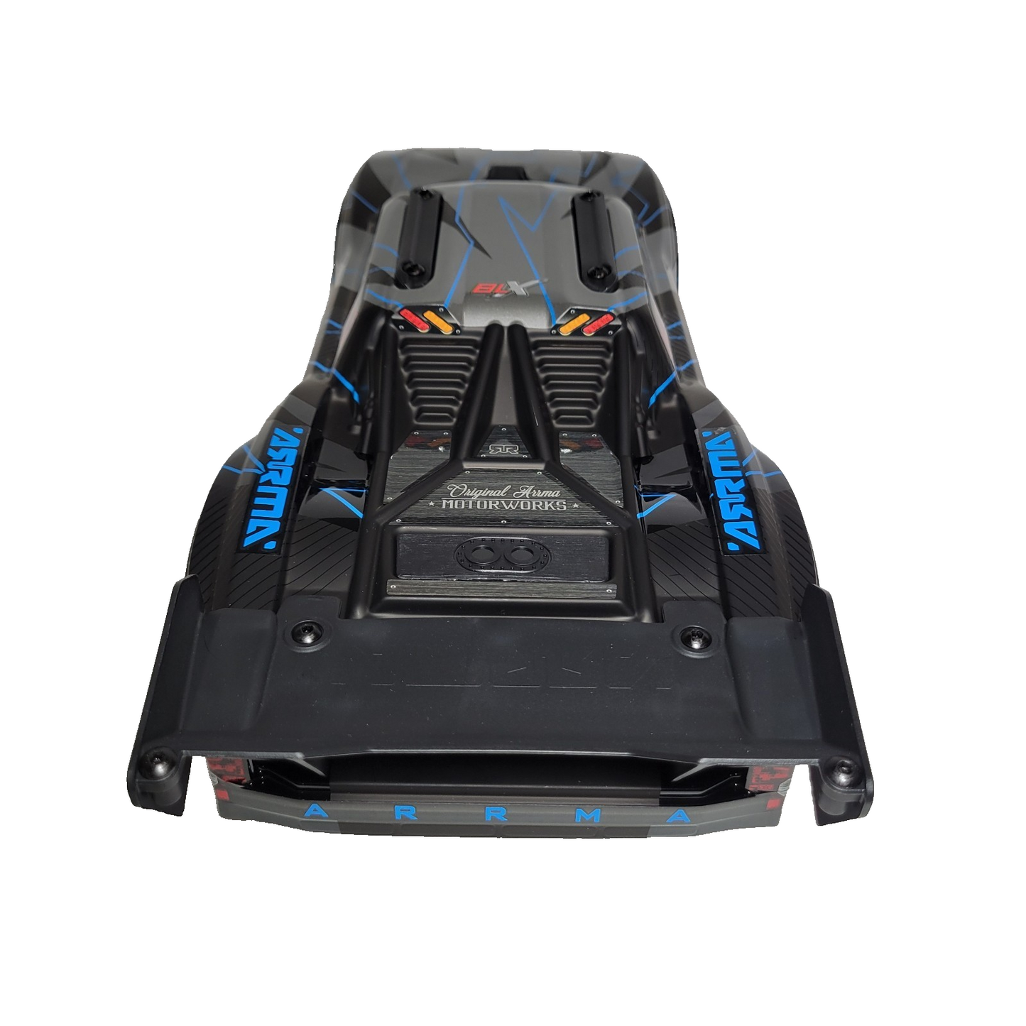 Arrma Vorteks 223s 2wd Body Factory Painted Blue Clipless & Spoiler Wing Tray