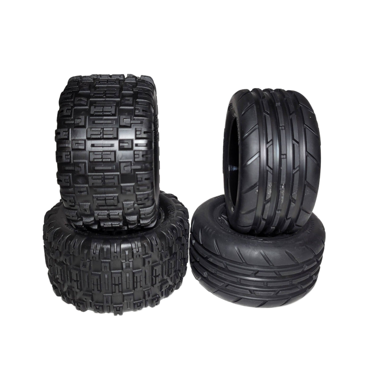 Fits Traxxas Rustler VX3 2wd Front Rear Sledgehammer Tires & 2.8 12mm Wheels XL5